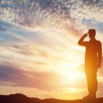 Soldier’s silhouette at sunset_s