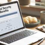 Social Security benefits on a computer screen_s