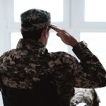 Soldier in a wheelchair saluting_s