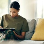 female military vet filling out paperwork_s