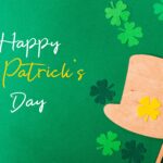 Green,Background,With,A,Hat,And,Shamrock,On,It.,The