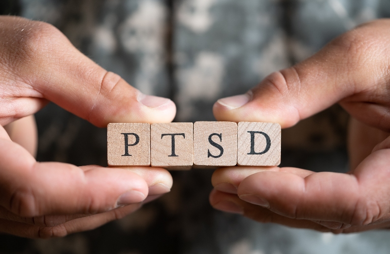 Army Military Soldier With PTSD