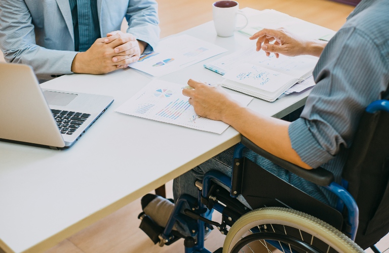 Clipboard with Social Security Disability Insurance title