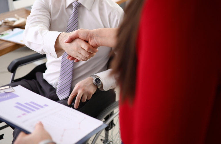 Veteran is speaking with lawyer